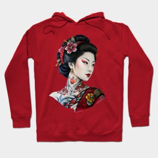 Japanese Geisha Tattoo Hoodie